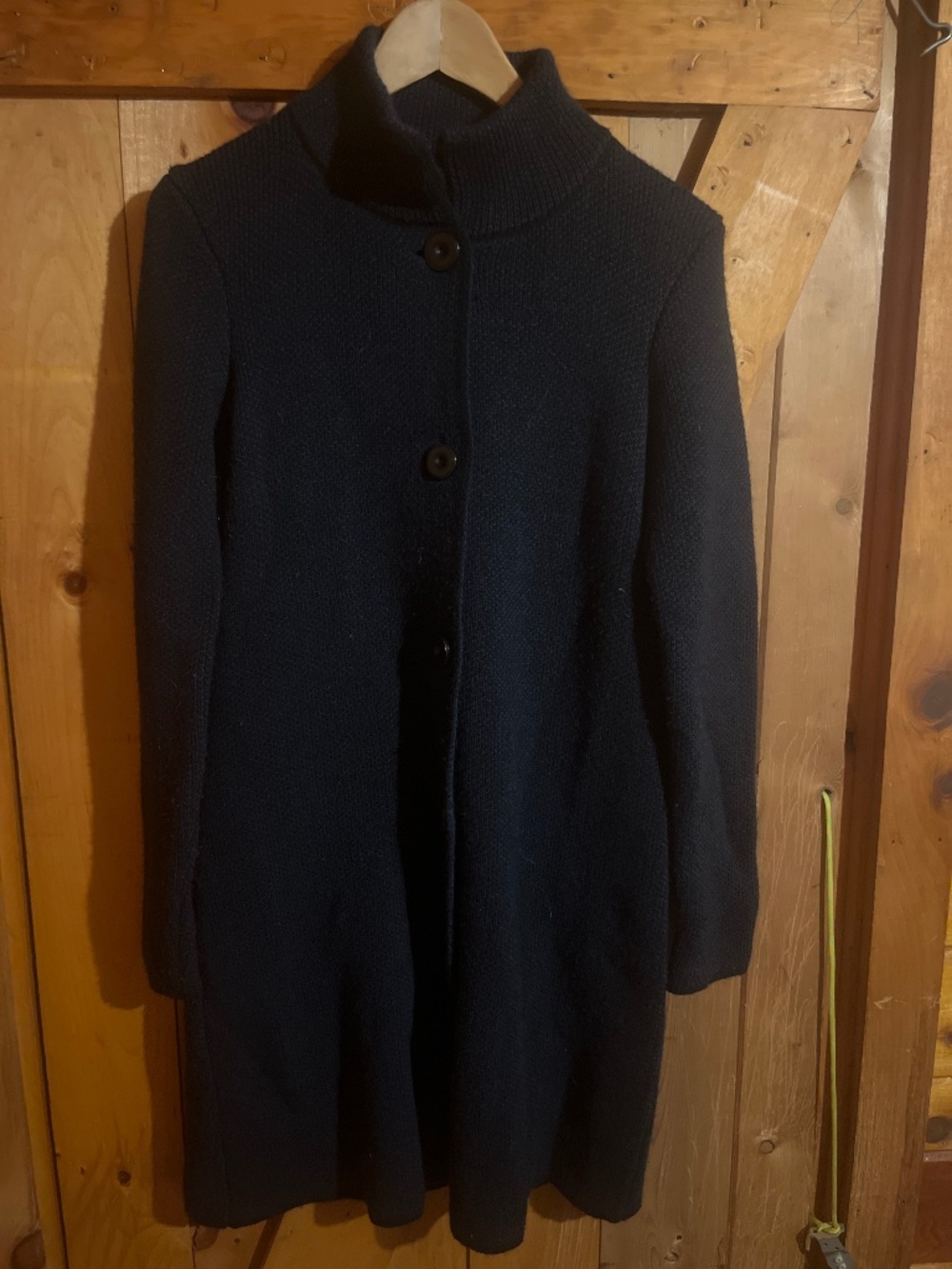 Cocogiò Cocogio Longline wool and acrylic button sweater jacket
